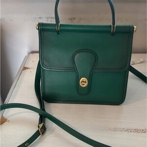 Coach Willis 18 Green Leather Handbag